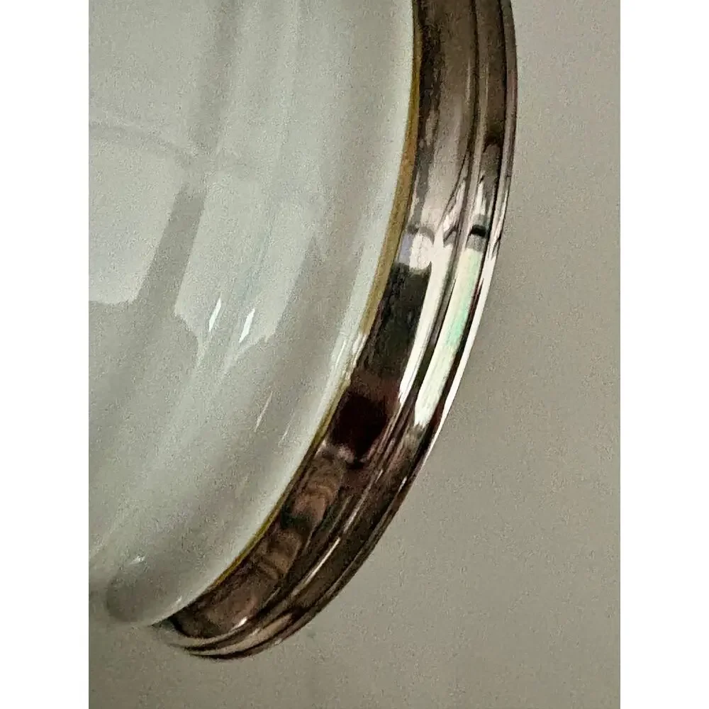 Cottagecore White Ceramic Storage Jar with Lid Limoges Made in France